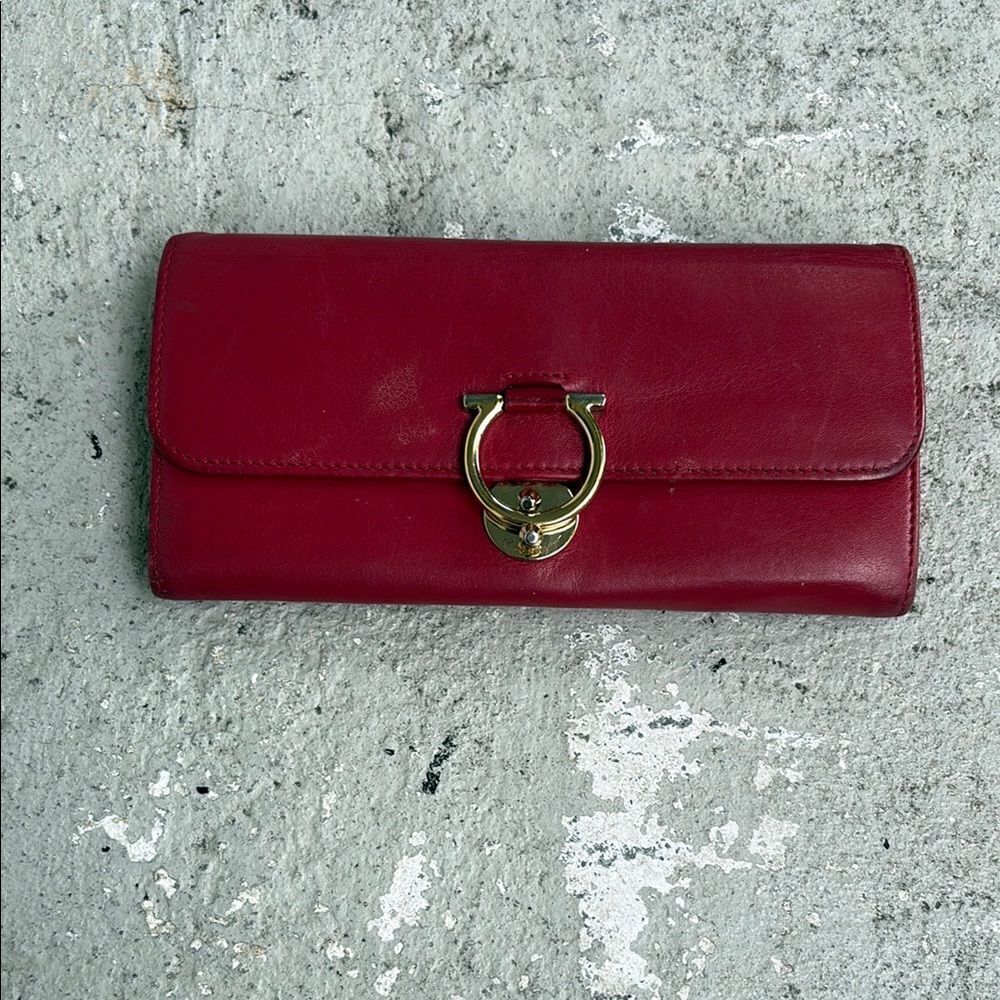 Ferragamo long clip wallet